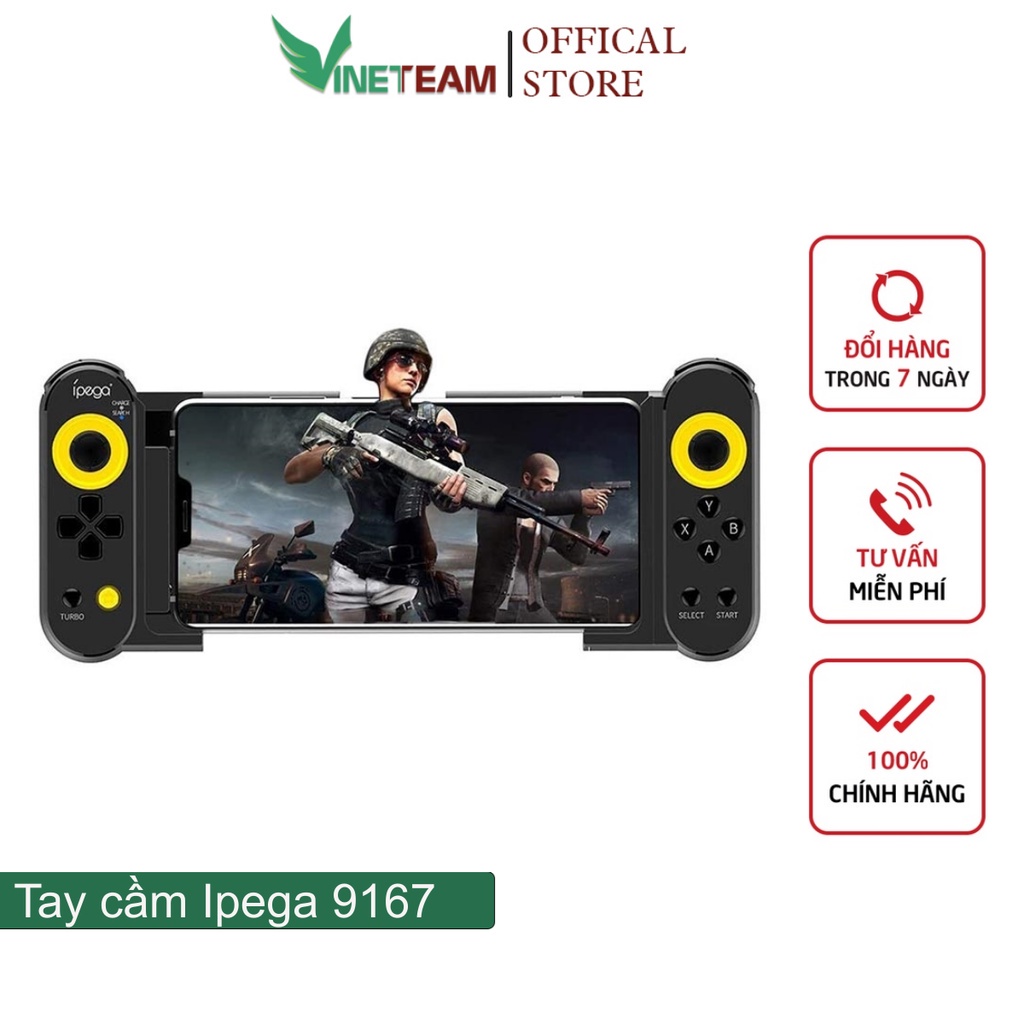 Tay cầm chơi game điện thoại Ipega 9167 Hỗ trợ IOS 13.4 trở lênBảo Hành 3 tháng 3917