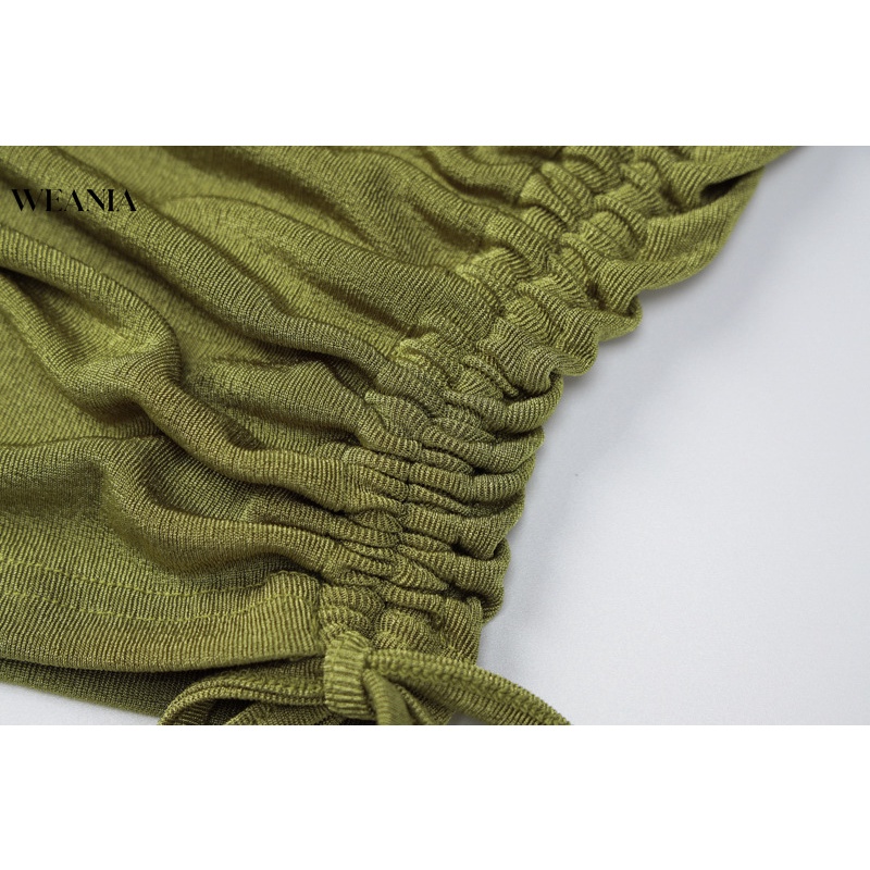 Đầm Dây Rút Hở Lưng Phong Cách Quyến Rũ Cho Nữ