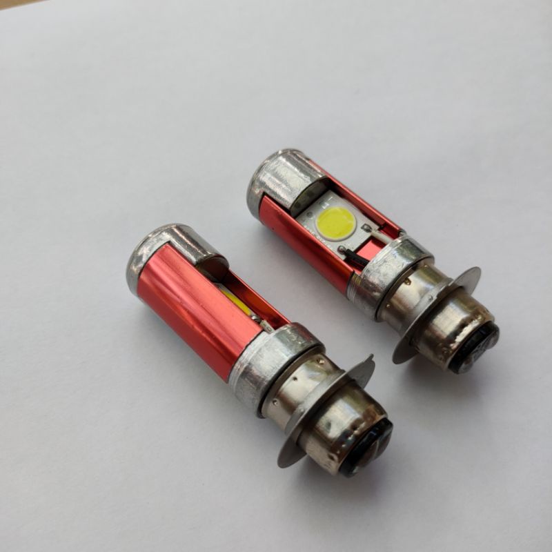 Bộ 2 bóng đèn pha led cho xe đời cũ chân m5 sử dụng 2 bóng như wave,fututer,dream,Jupiter...