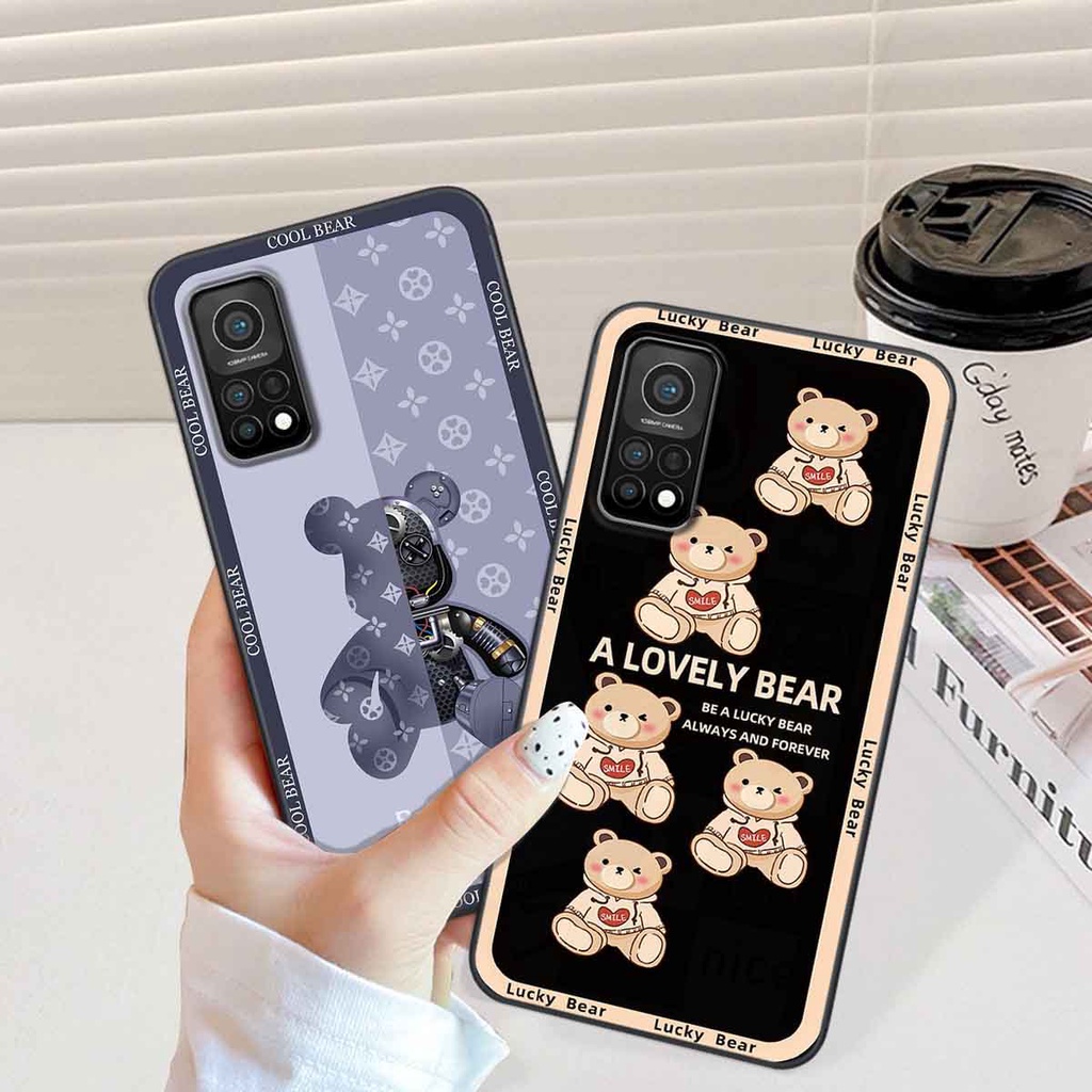 Ốp Xiaomi Mi 10T Pro bear brick, gấu đáng yêu, dễ thương