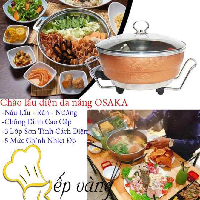 Chảo lẩu điện đa năng osaka nhật bản