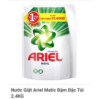 Nước Giặt Ariel Matic Đậm Đặc Túi 2.4KG/Hương Downy