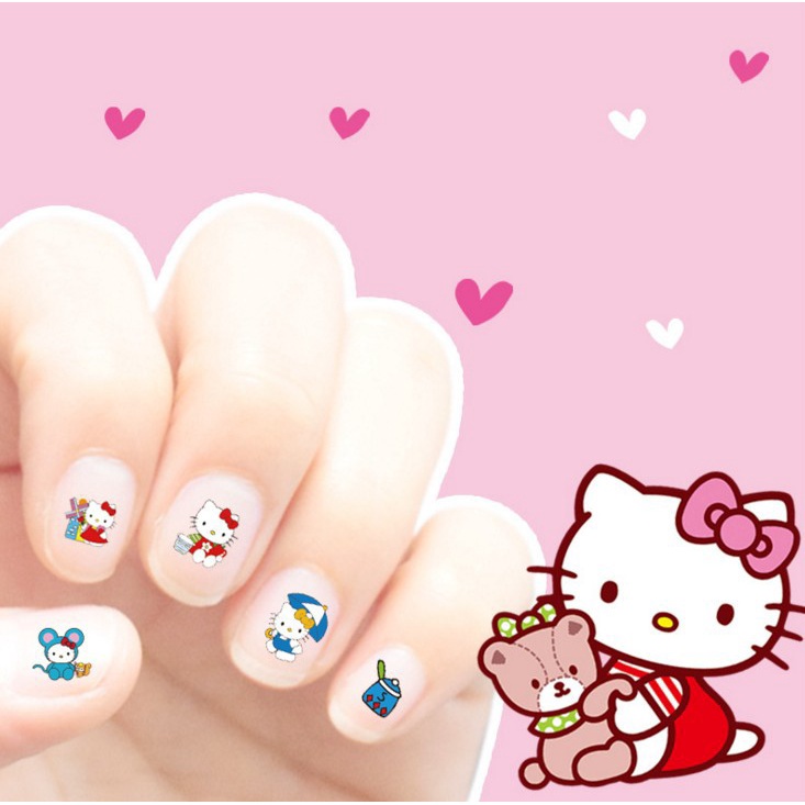 [Hàng mới về] Miếng dán trang trí móng tay in hình công chúa hoạt hình Disney 2 trong 1 DIY cho trẻ em