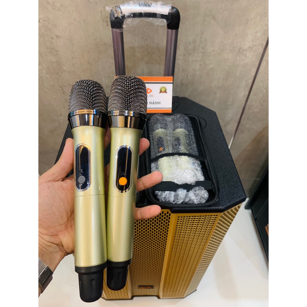 Loa kéo Bass 40, 3 đường tiếng cao cấp  MD 1568 , 2 mic không dây có điêu khiển remote, bảo hành chính hãng 12 tháng
