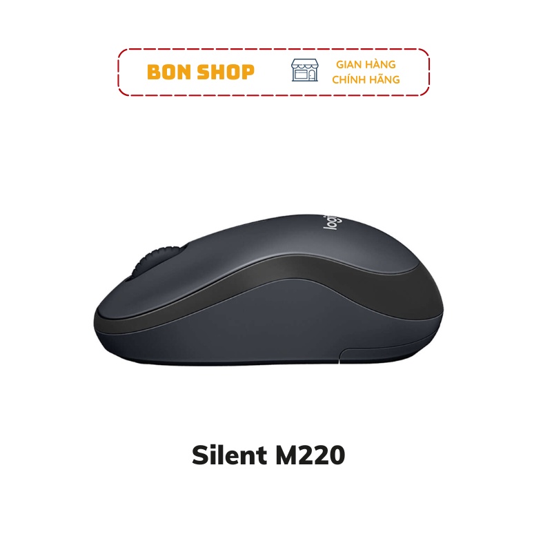 Chuột Silent M220 chống ồn không tiếng click kích thước nhỏ gọn dùng cho máy tính và laptop - Bonshop