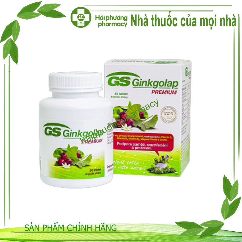 GS Ginkgolap (lọ 30 viên )-viên uống tăng cường não bộ và trí nhớ