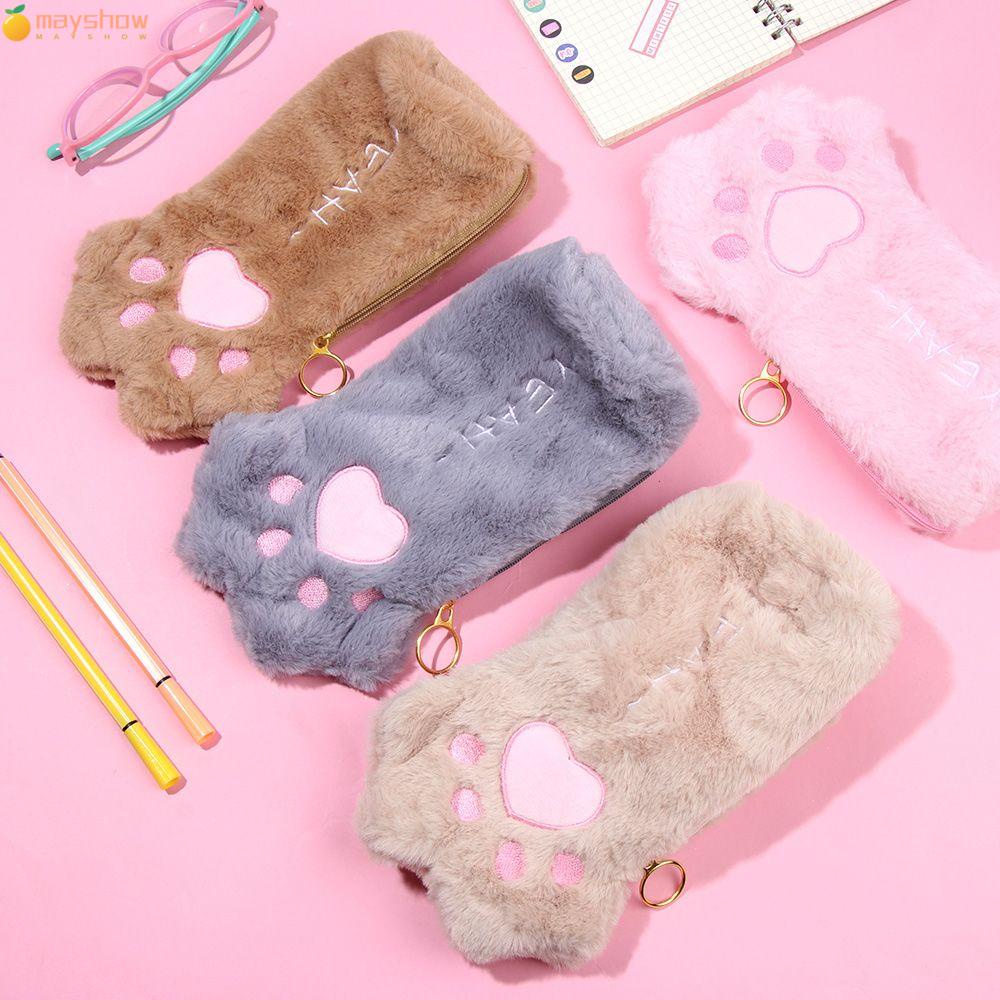 Túi đựng bút hình chân mèo nhồi bông dễ thương