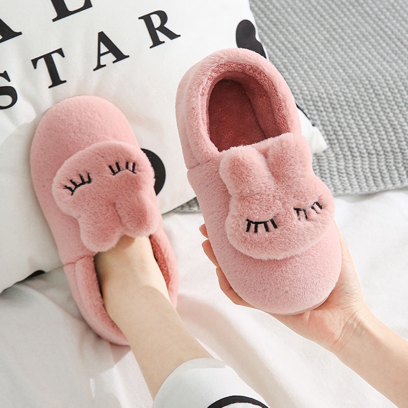 Dép bông đi trong nhà đế dày chống trượt thời trang cho nữ