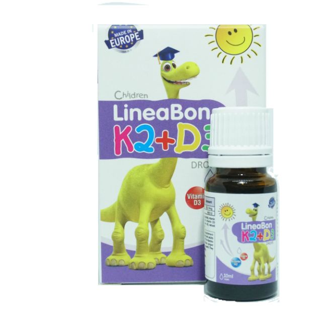 LineaBon K2+D3.Bổ Sung Vitamin K2D3 Tăng Cường Hấp Thu Canxi Tối Đa Trẻ Cao Lớn Khỏe Mạnh