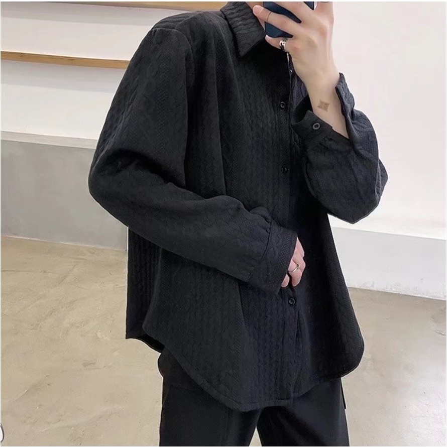 Áo Sơ Mi Tay Dài Màu Trơn áo sơ mi trắng Phong Cách Hàn Quốc Đơn Giản áo khoác sơ mi Thời Trang áo sơ mi form rộng Nam Nữ áo sơ mi nam