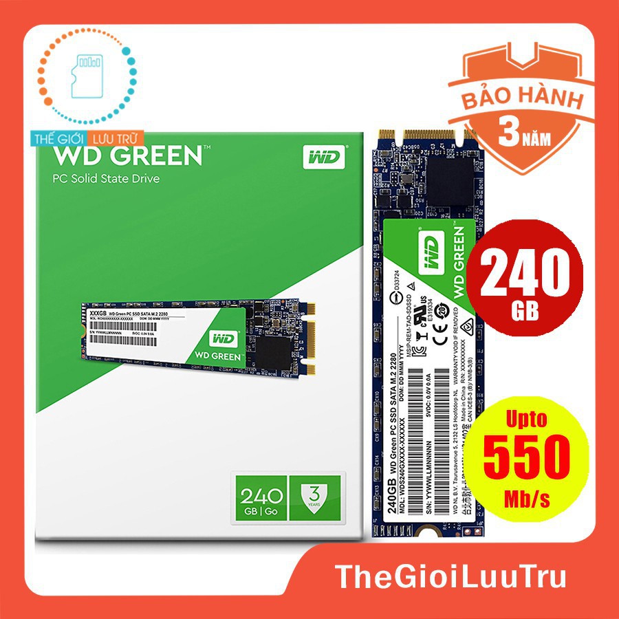 [RẺ VÔ ĐỊCH] Ổ cứng SSD WD Green 240GB 120GB M.2 SATA III 95