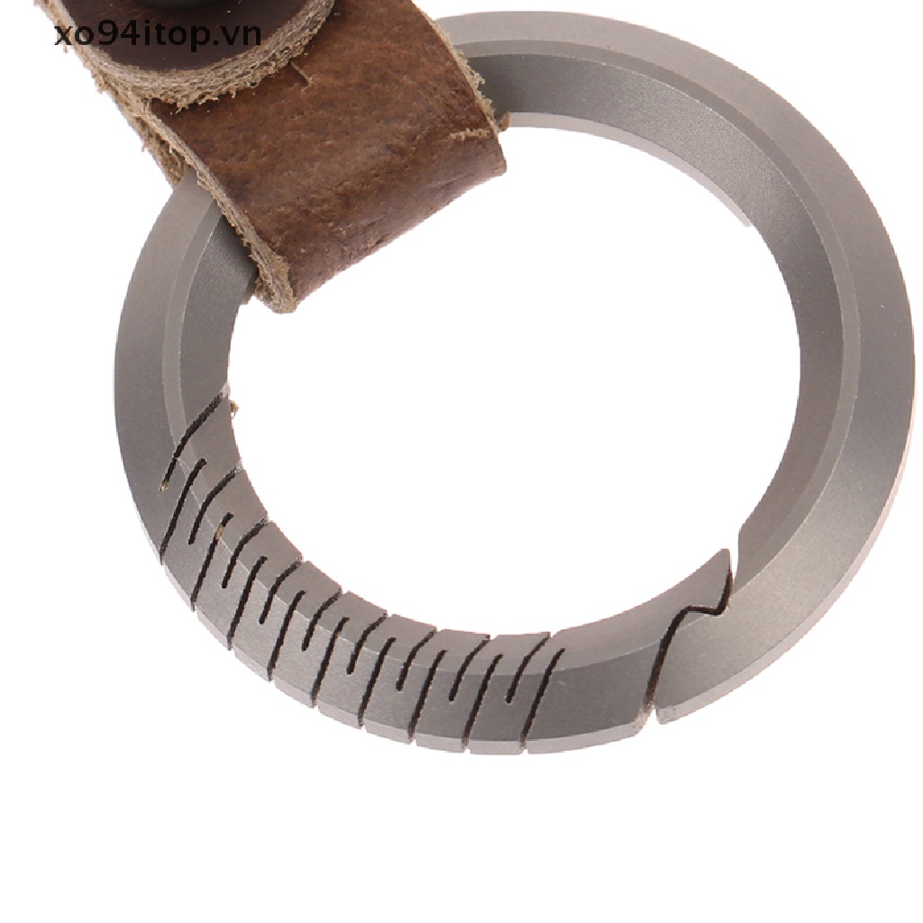Móc khóa bằng da hợp kim titan EDC sử dụng ngoài trời tiện lợi