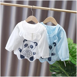 Áo gió đũi chống nắng cho bé trai bé gái MINMIN BABY,  áo khoác cho bé trai bé gái in hình gấu cute Từ 6-23kg