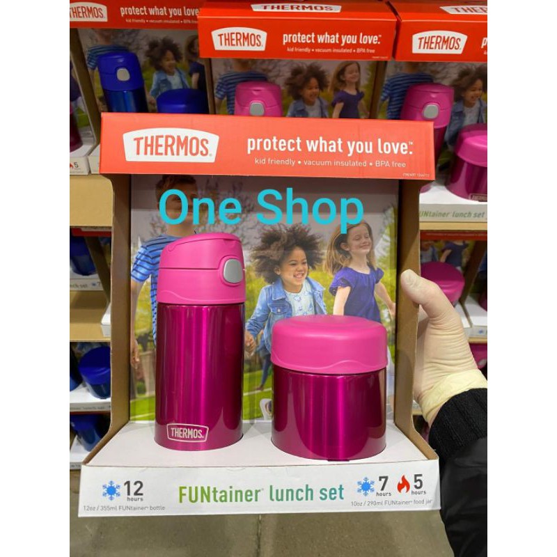 Set bình + hộp đựng thức ăn Thermos Funtainer giữ nhiệt cho bé