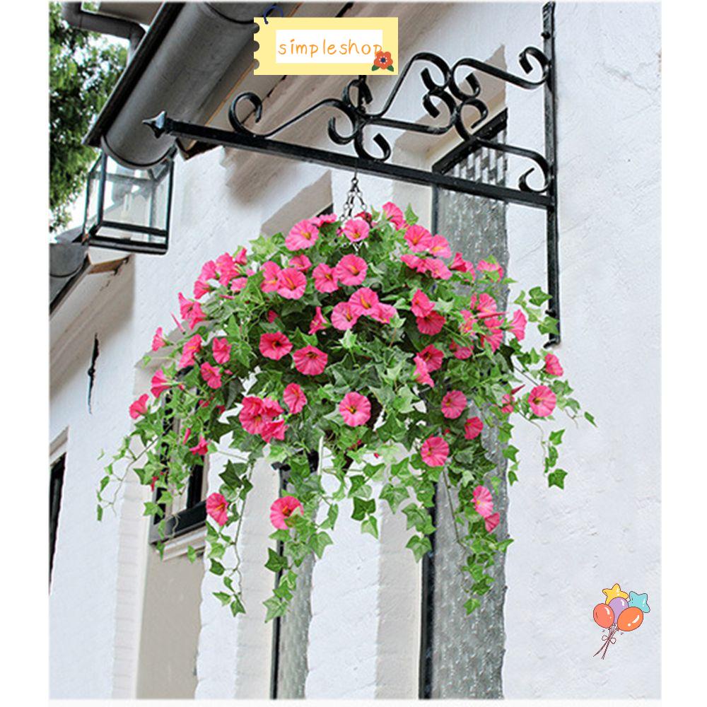 Vòng Hoa Giả Bằng Lụa 25 Bông 62cm Treo Tường Trang Trí Nhà Cửa