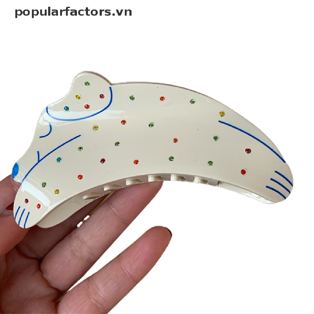 Kẹp Tóc Đính Đá Hình Chó Dalmatian Màu Sắc Đáng Yêu