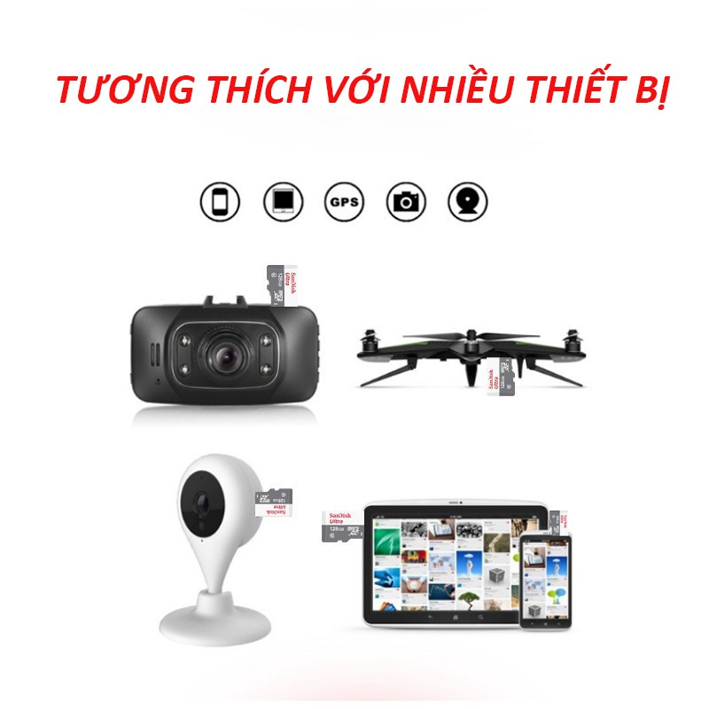 Thẻ nhớ microSD Sandisk Ultra 32GB upto 80MB/s - Thẻ Sandisk chuyên dụng cho Camera | BH 5 Năm | BigBuy360 - bigbuy360.vn