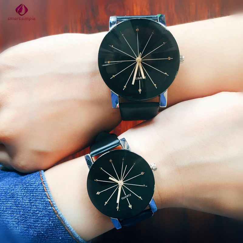 Đồng hồ đeo tay dây da thời trang cho cặp đôi