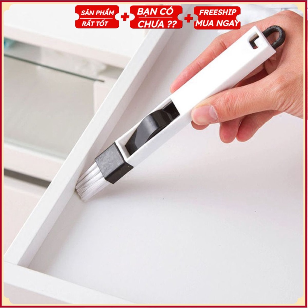 Chổi Quét Bụi VỊ TRÍ HẸP - Kèm Ki Xẻng Hốt Rác Mini - Cọ Mini Vệ Sinh Khe Cửa - Bàn Phím Máy Tính