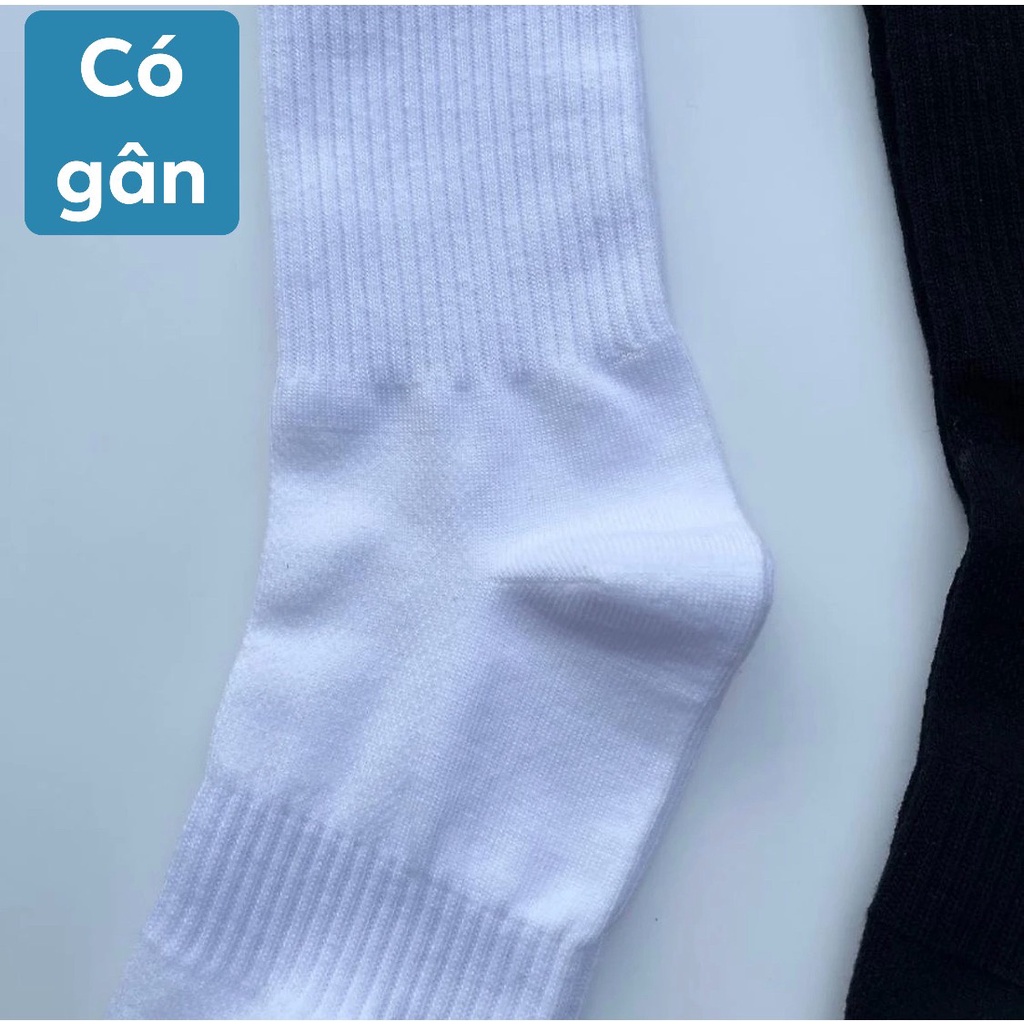 Tất vớ trơn CỔ CAO cotton, tất cao cổ nam nữ cổ gân tâm, thời trang , du lịch