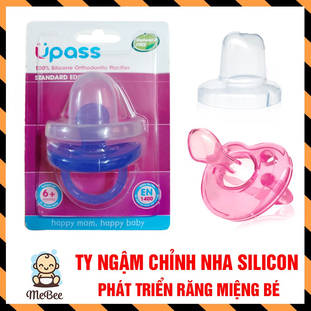 Ty Ngậm Chỉnh Nha 100% Silicon Upass phát triển răng miệng bé- Mới