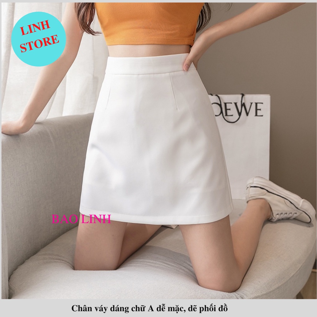 Chân Váy Chữ A Lưng Cao LINH STORE Công Sở Có Lót Trong Chống Lộ Dáng Ôm
