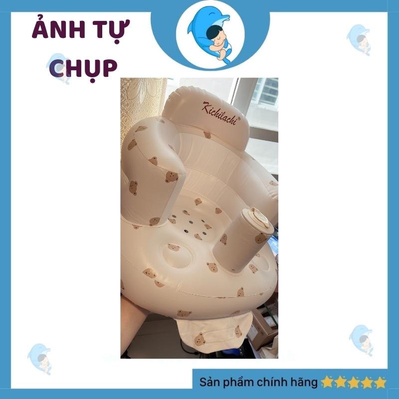 Ghế hơi tập ngồi ghế ăn dặm cho bé Kichilachi cao cấp gọn nhẹ dễ mang đi