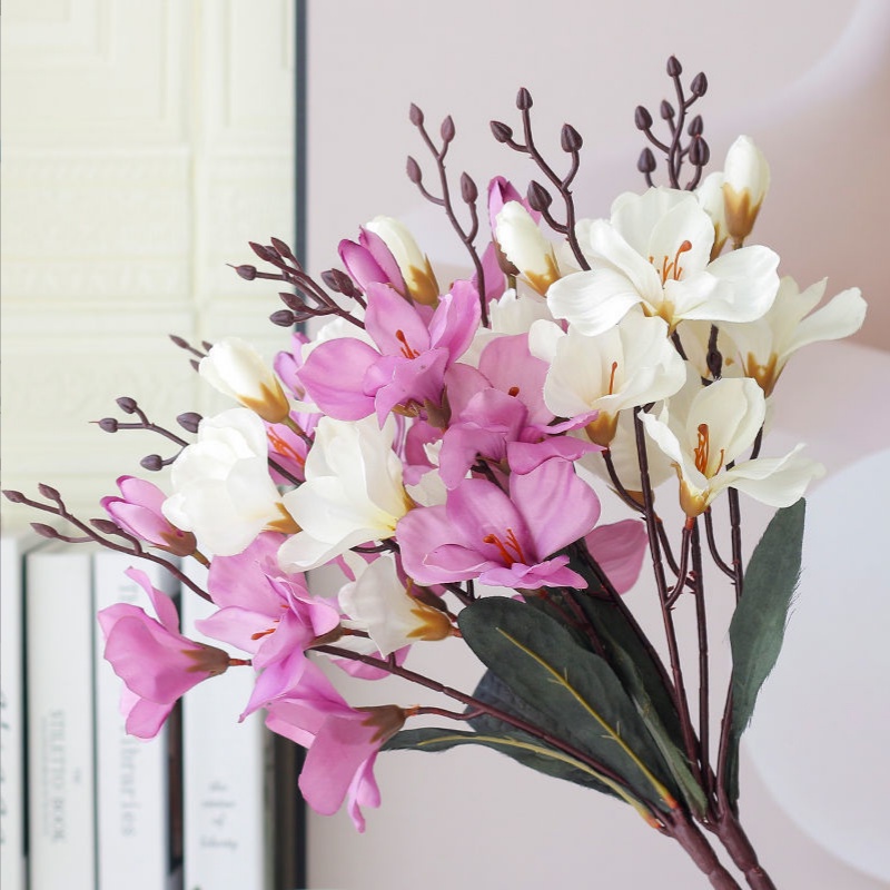 Hoa Giả- Hoa Diên Vĩ 43cm 5 Nhánh Decor Nhà Cửa, Studio Tinh Tế, Sang Trọng, Quý Phái