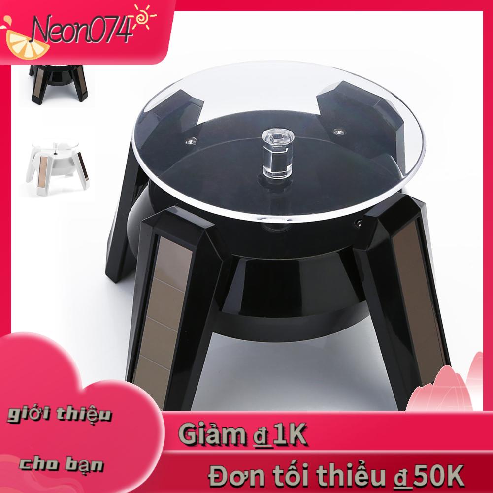 Neon074 Bàn hiển thị xoay 360 độ năng lượng mặt trời tự động Mô hình Hình cơ sở Bảng