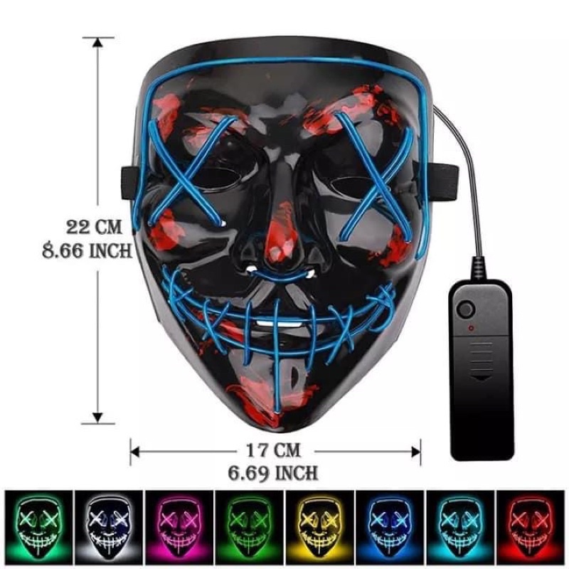 Đồ Chơi Cho Bé, Mặt Nạ Halowen Phát Sáng Có Đèn Led Nhiều Màu, Đồ Chơi Trẻ Em WinRio.Store