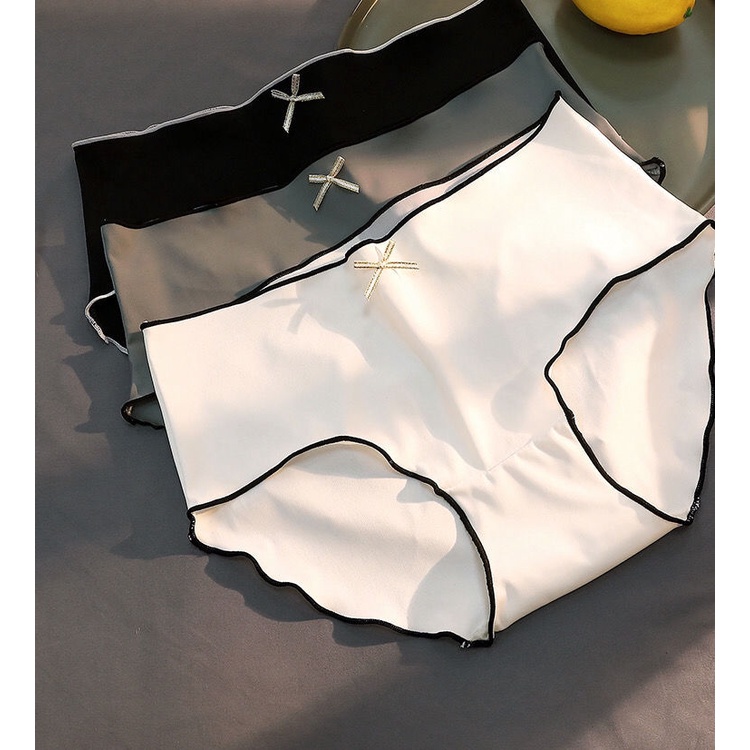 【 Ice XL L M 】Quần Lót Nữ Bằng Lụa Lạnh Liền Mạch Cỡ Vừa S0279#Quần Lót Thoáng Khí Phong Cách Hipster Thời Trang Cho Nữ 1199