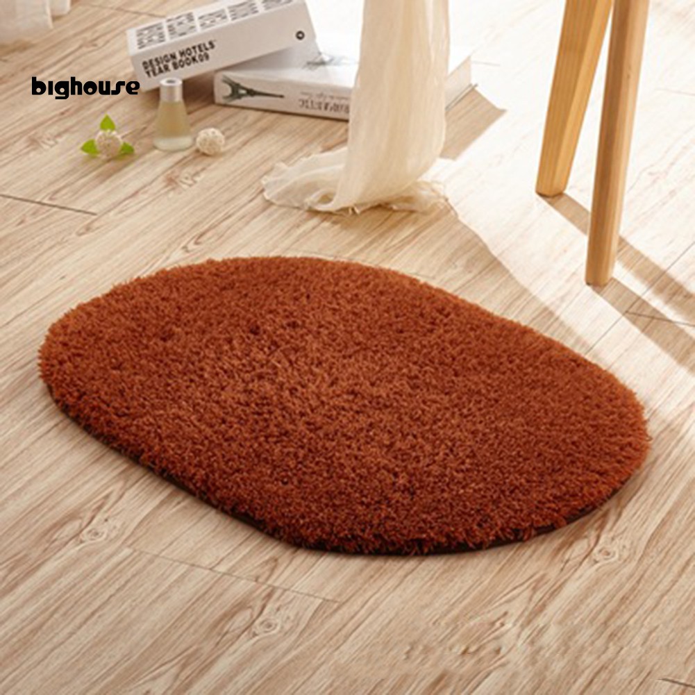 Thảm Lót Sàn Hình Oval Chống Trượt Thấm Hút Nước Tiện Dụng Cho Phòng Khách