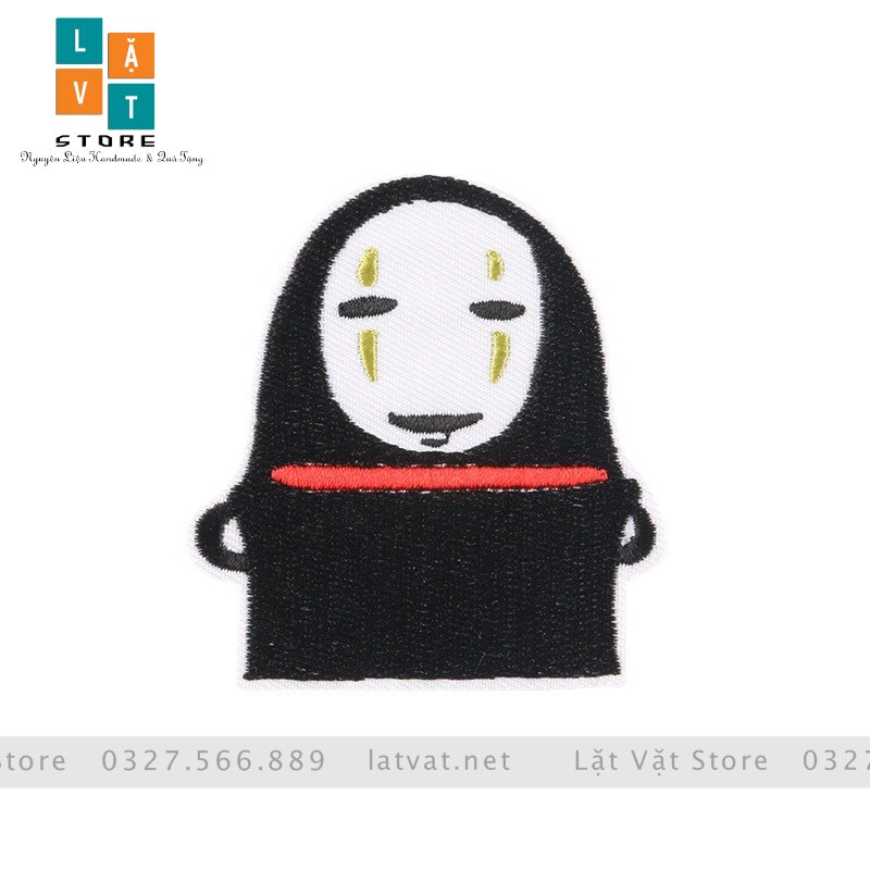 Patch ủi quần áo Vô diện , Sticker miếng dán hình cực kì dễ thương, dán Vali, tủ lạnh...