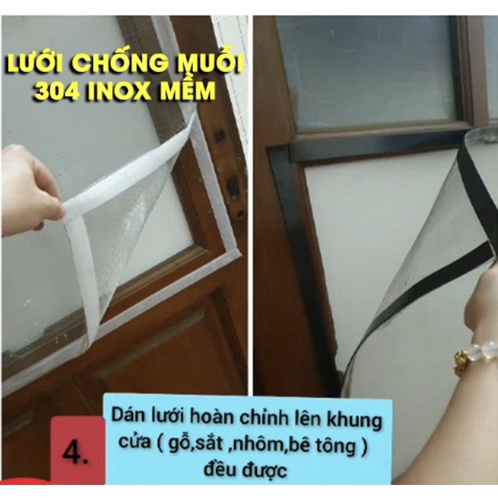 LƯỚI INOX 304 MỀM CHỐNG MUỖI, CHỐNG  CÔN TRÙNG KHỔ 1M, 1M2