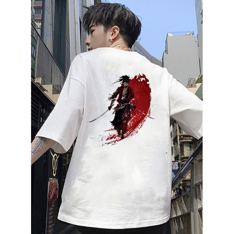 Áo thun unisex độc lạ Samurai form rộng vải dày mịn 2019T1853