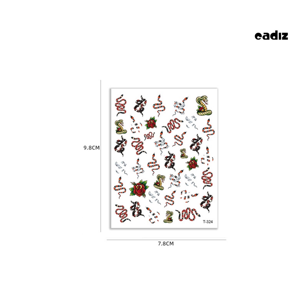 Miếng Dán Trang Trí Móng Tay Tự Dính Chống Thấm Nước Họa Tiết Da Rắn