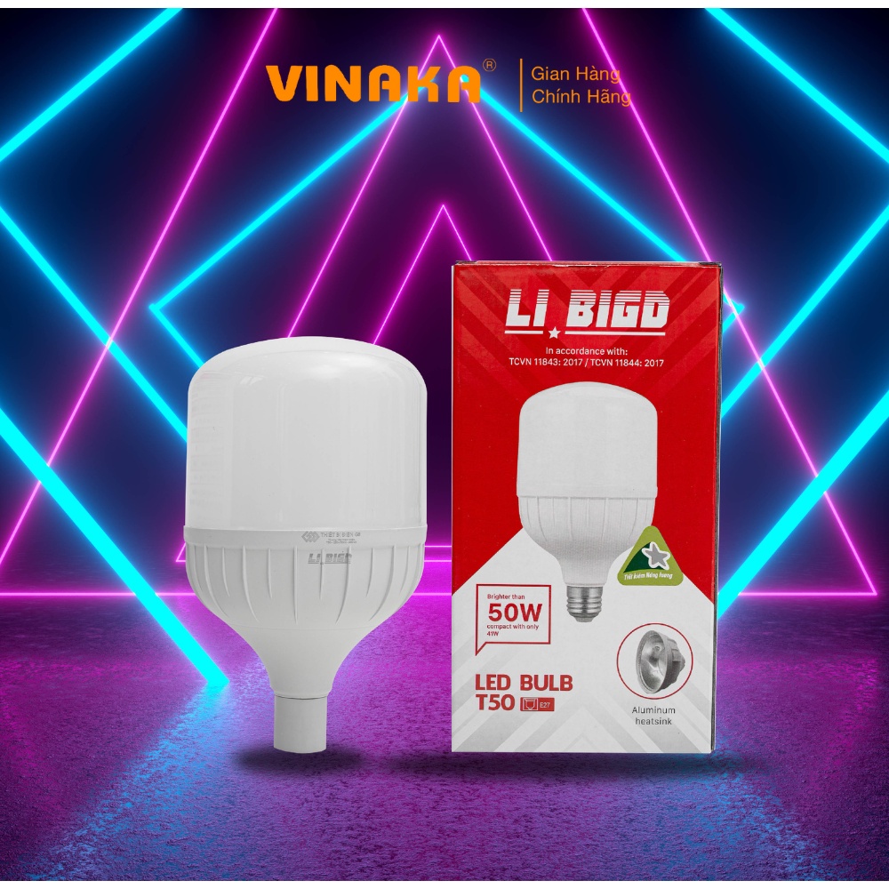 Bóng đèn led 60W bulb trụ LI-BIGD chính hãng G8 bảo hành 24 tháng
