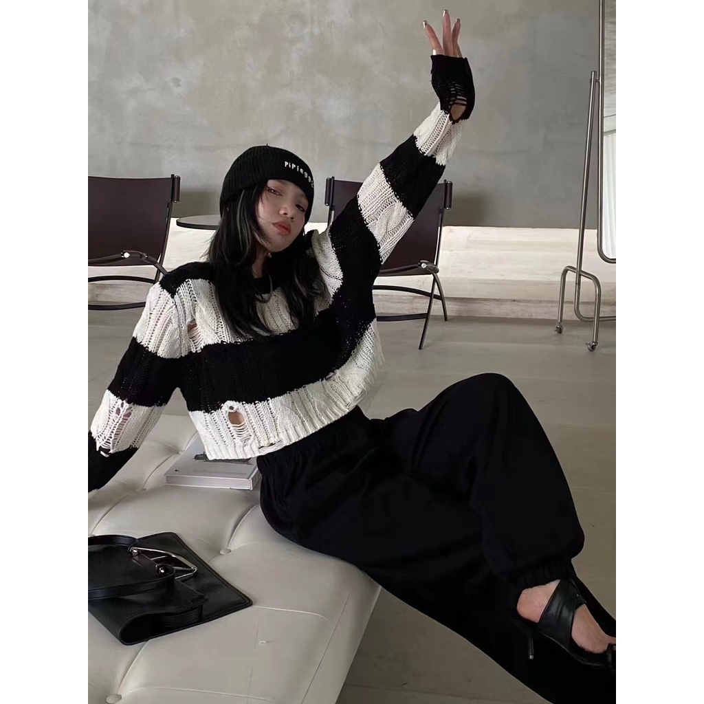 Áo sweater Tay Dài Dáng Rộng Phong Cách Thời Trang Hàn Quốc