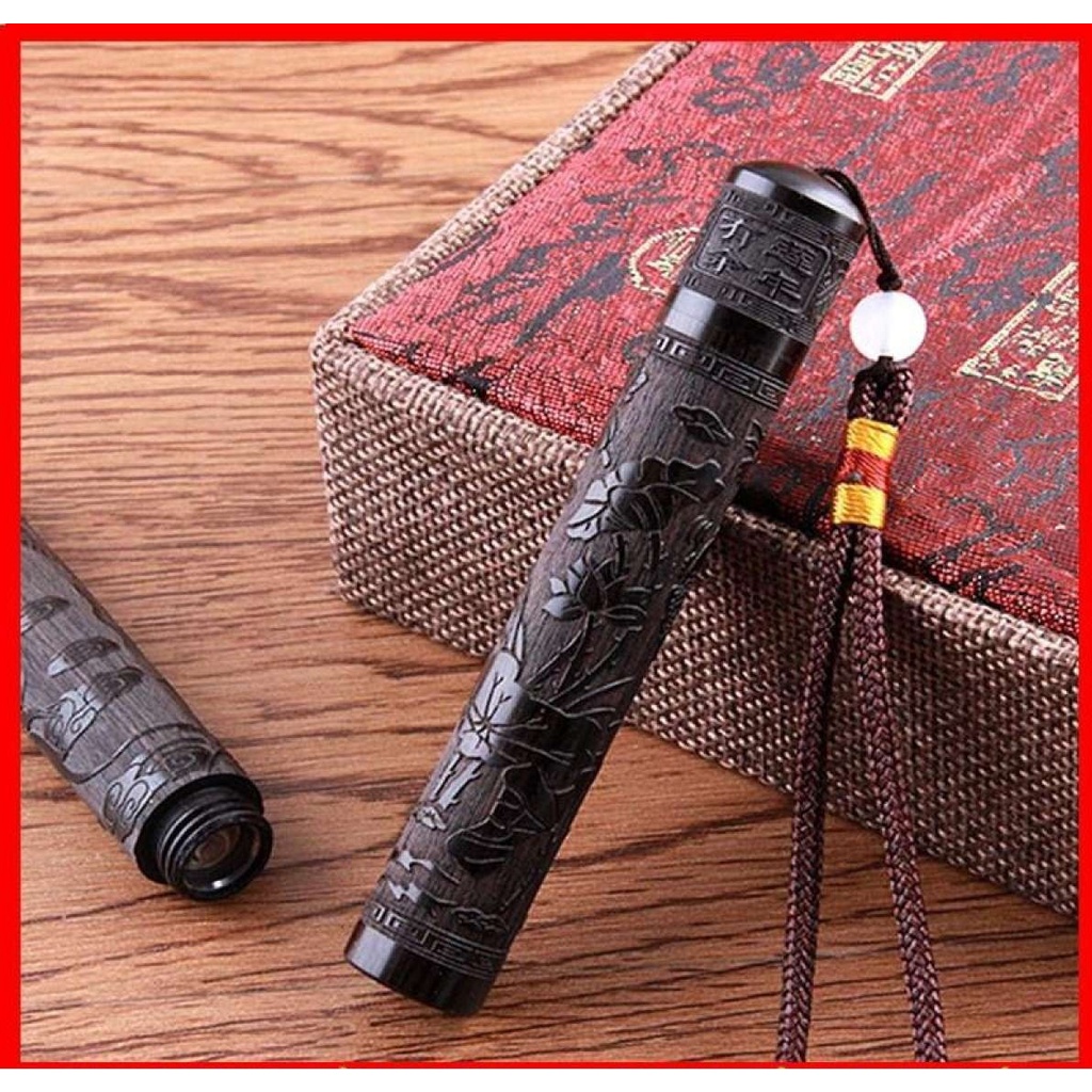 Bật Điện Thổi Chiết Hỏa Từ bằng Gỗ - Hình Con Rồng - Phong Thủy - May Mắn (Tặng Kèm Hộp Và Cáp Sạc)