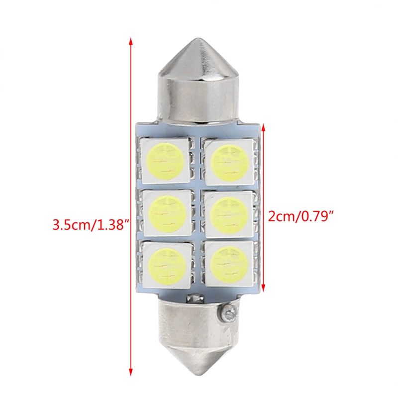 Đèn Led 36mm 6-led 5050 Smd Dc12V Cho Xe Hơi