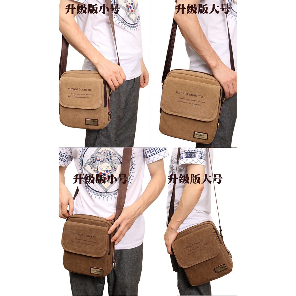 Túi Xách Vải Canvas Phong Cách Vintage Cho Nam