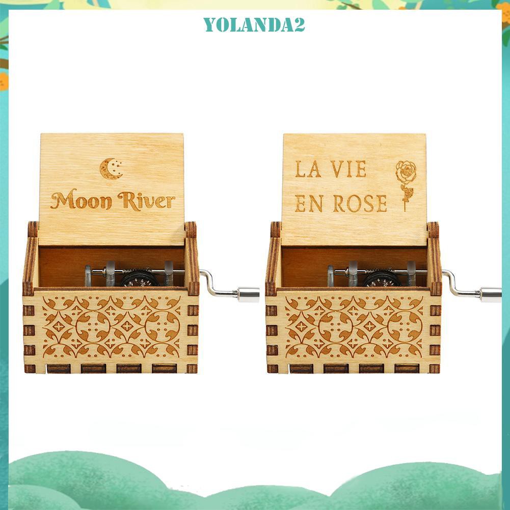 Hộp Nhạc Gỗ Vận Hành Thủ Công Phong Cách Cổ Điển