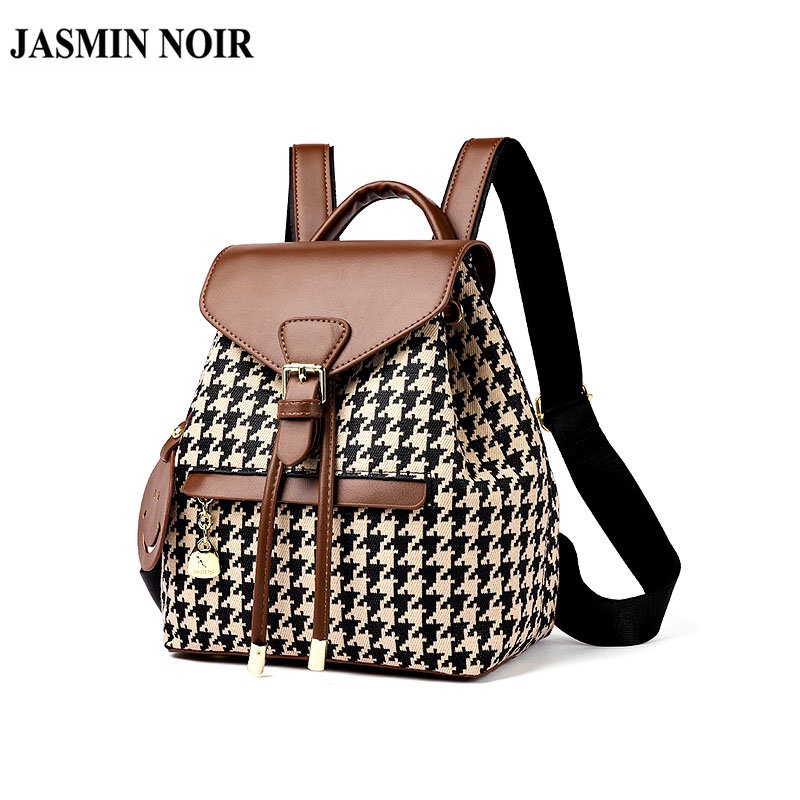 Ba Lô JASMIN NOIR Rút Dây In Họa Tiết Thiết Kế Đơn Giản Thời Trang Cho Nữ