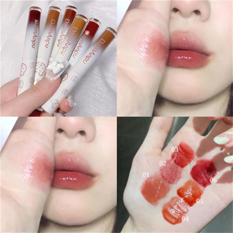 Hộp 3 cây son gấu hồng DaimAnpu bóng mềm | BigBuy360 - bigbuy360.vn