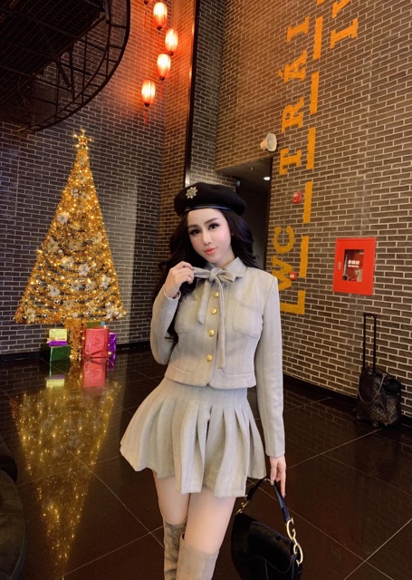 Set dạ nơ học sinh babe lắm luôn nàaaaaa