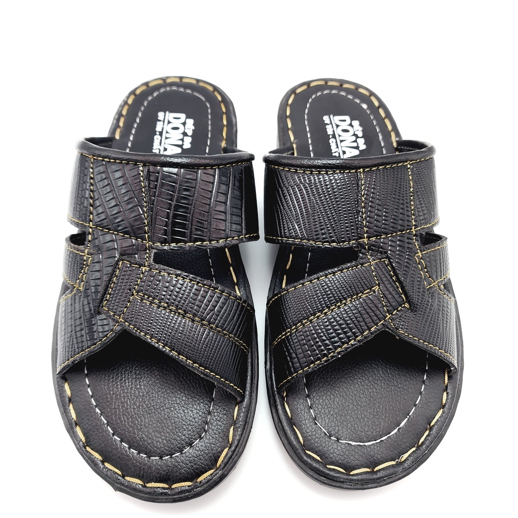 Dép 02 quai ngang nam da donavy cao cấp hàng công ty chất lượng D.2qog