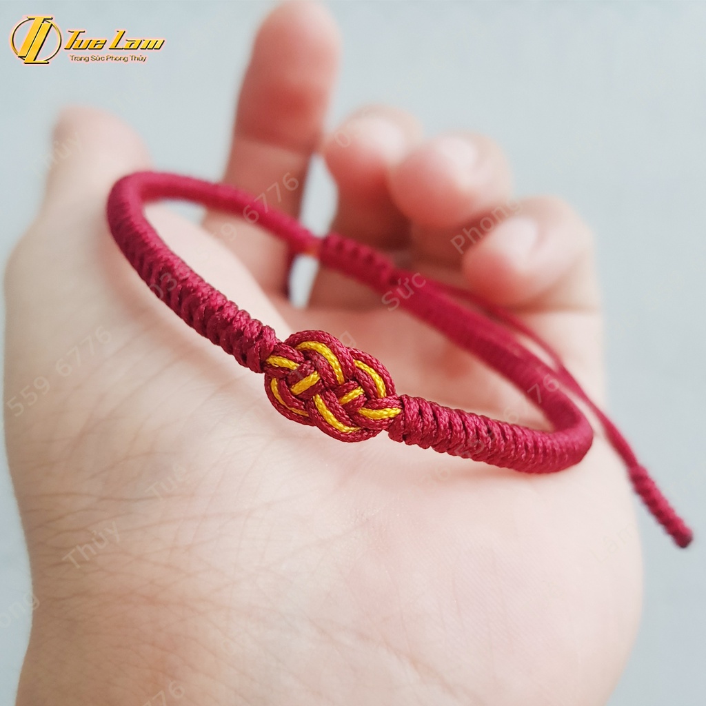 [Handmade] Vòng tay chỉ may mắn bện kiểu tây tạng vô cực tình duyên may mắn - Tuệ Lâm