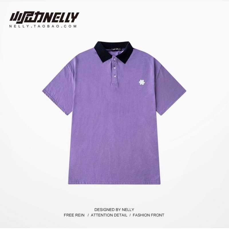 Áo polo ❤️FREESHIP❤️ áo polo cổ bẻ thêu hoa ngực phải