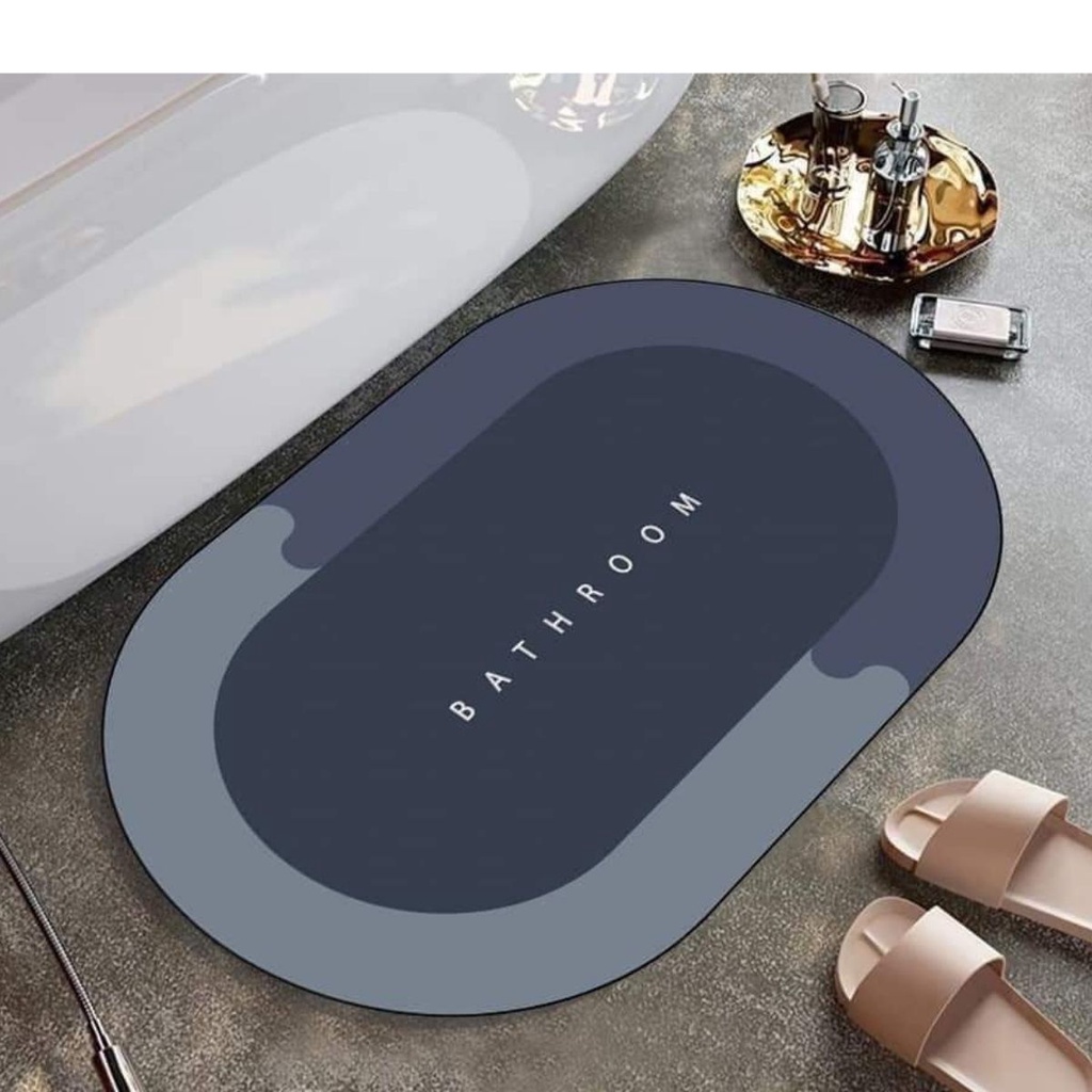 Thảm lau chùi chân Silicon thấm hút cho nhà tắm chống trượt êm ái