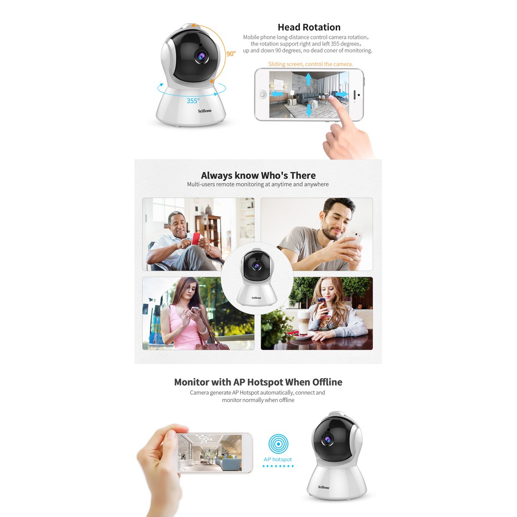 Camera Siêu Cao Cấp Độ Phân Giải 3.0 MPX Siêu Nét SRIHOME | BigBuy360 - bigbuy360.vn